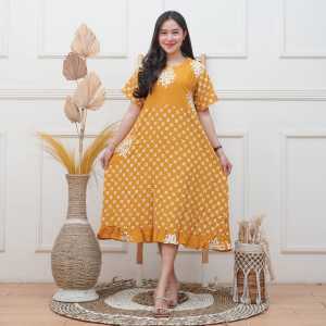 Daster Cap Model Maura Motif Daun dan Bunga: Gaya yang Mempesona