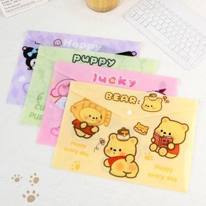 Sanrio Cute Hello Kitty Kuromi My Melody Pochacco PVC File Bag Girl Heart Student Cartoon Paper Storage Bag A4 Folder Stationery Anime Accessories