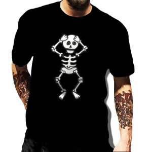 วิ นเท จฮาโลวีนโครงกระดูกเสื้อยืดผู้ชายถนนเสื้อยืดฮาราจูกุ ฮิปฮอปผู้ชายเสื้อผ้าผู้ชาย
