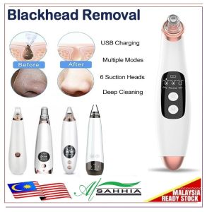Rechargeable Blackhead Remover Nose Pore Cleaner Facial Skin Cleanser Acne Vacuum Suction Clean Machine 3W3