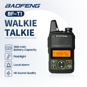 *COD* 4PCS Baofeng T1 Mini Two Way Radio Walkie Talkie Long Range 5KM UHF 16CH Channels 5W USB Charging Walkie-Talkies