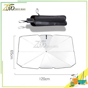 ม่านบังแดดรถยนต์ ร่มกันแดดในรถ ที่บังแดดในรถยนต์ บังแดดรถยนต์ สไตล์พับเก็บ กันแสงUV UPF50+ สะท้อนแสงแดด แถมกระเป๋าหนัง มี 2 ​​ขนาด