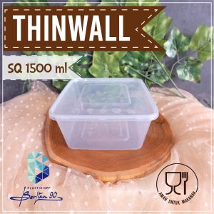 Thinwall SQ 1500 ml Isi 25 / Kotak Makan Foodgrade / Food Container