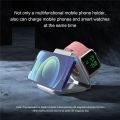 JIMA 3 In 1 Wireless Charger 15W Magnetic Charging Pad Foldable Induction For iPhone 14 13 12 11 XS XR 8 Apple Watch 8 7 Airpods Pro. 