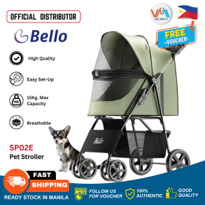 Bello SP02E Newest Pet stroller small Lightweight Fordable Cart Dog Cat Teddy Hand Cart Outgoing Pet Dog Cat - VMI Direct