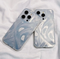Case HOLOGRAM FEATHER "SILVER" INFINIX NOTE 40 40PRO 4G/5G 30 HOT 50 40 40i 30 30i 30 PLAY Smart 8 8PRO Luxury Softcase Motif Water AURORA Holo Glossy Hardcase Dreamy Shell Phone GLITTER Soft Slikon Silicone Laser Kilap White Back Hard Cover Pelindung Hp. 