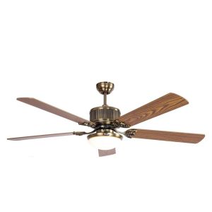 Quạt trần đèn cánh gỗ tân cổ điển có điều khiển cầm tayđộng cơ DC lõi đồng 6 tốc độ mátđảo chiều hút ẩm bảo hành 5 năm (Tặng Kèm Móc)