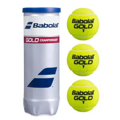 Babolat ลูกเทนนิส Gold Championship x3 Tennis ball | Yellow ( 501084 ) กระป๋องละ 3 ลูก