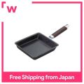 Yoshikawa Made in Japan Tamagoyaki Wide IH compatible Black 36.5 × 20 × 7.4cm YJ9628. 