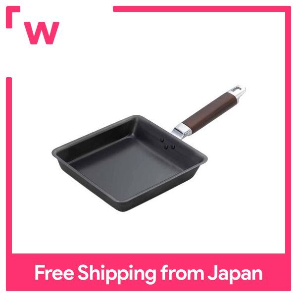 Yoshikawa Made in Japan Tamagoyaki Wide IH compatible Black 36.5 × 20 × 7.4cm YJ9628