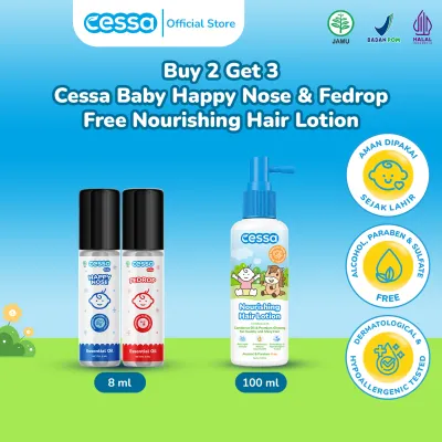 Buy 2 Get 3 Free - Cessa Baby Happy Nose & Fedrop Free Nourishing Hair Lotion