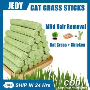 JEDY Cat Grass Teeth Grinding Stick Snacks Cat Teeth Cleaning Sticks Hairball Removal Mild Hair Row Cat Grass Chicken Snack