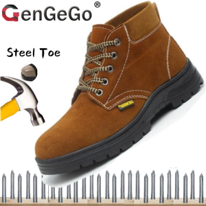 Brand GenGeGo （3 Days Delivery）COD Safety Shoes for Men Women Sale Steel Toe Laber Sneakers Rubber Shoes Anti-Smashing Construction Indestructible Work Boot For Women