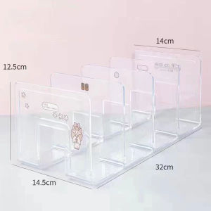 ฟรีสติ๊กเกอร์ ที่คั่นหนังสือ ที่วางหนังสือ ที่กั้นหนังสือ วางหนังสือขนาด A4 ได้ ชั้นวางหนังสือ พลาสติก