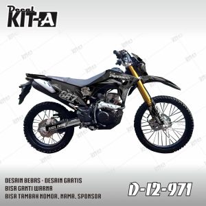 Decal Honda CRF 150L SUPERMOTO EXTREME HITAM ABU ONE PIECE I2-971