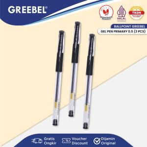 GREEBEL PULPEN GEL / PEN GP-510 PRIMARY 0.5(3PCS/SET) / Ballpen Gel Ballpoint Bolpen Bolpoin Pena Gel