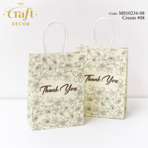 The Craft Decor 10pcs Floral Paper Thank You Gift Bag | Goodies Bag | Wedding Doorgift Bag | Packing Bag
