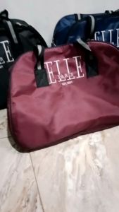 Travel Bag ELLE Resleting Besar Tas Pakean Totebag Tas Baju Tenteng Wanita Pria Murah