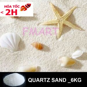 Cát Thạch Anh Lọc Nước Trải Nền Thủy Sinh Làm Thác Cát (Hạt Mịn/To) Túi 6KG - Sạch Không Tạp Chất