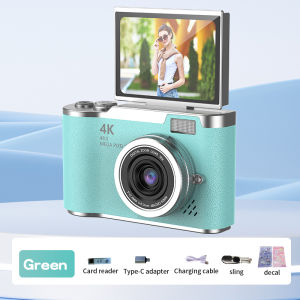 Ekleva 4K HD siêu nét 180 ° Màn hình lật Camera chụp ảnh tự sướng-48mp cảm biến CCD thu phóng kỹ thuật số 8X nhỏ gọn máy ảnh kỹ thuật số cầm tay cho sinh viên/vlogger