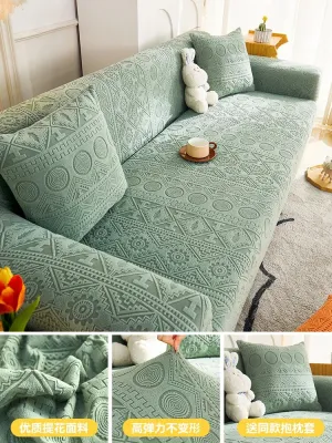 Bọc ghế sofa đàn hồi Jacquard hình chữ L 1/2/3/4 chỗ ngồi Bọc ghế co giãn slipcover bảo vệ lười biếng cậu bé ngồi có thể ngả Bìa