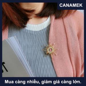 【CANAMEK】 Men Mặt Trời Trâm Pin Phụ Nữ Rhinestone Pha Lê Khăn Áo Trâm Làm cỏ Đồ Trang Sức