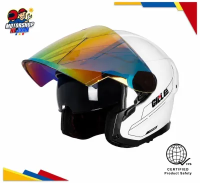 GILLE OP15 CASQUE HALF FACE REVO VISOR DUAL VISOR (Medium)