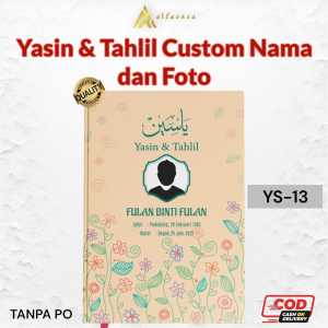 Alfareza - Buku Yasin & Tahlil y-YS-15 Terjemahan Hardcover Custom 128 halaman ARAB Latin I Terjemah BISA Pasang FOTO FREE SISIPAN Nama Keluarga