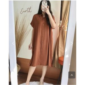 Daster Vilmei Dress Kekinian Baju Wanita Santai Crinkle Airflow