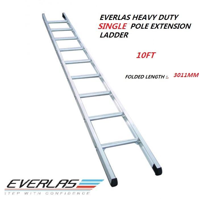 Everlas ES10DR 9 Rungs Heavy Duty SINGLE POLE Ladder ~10'(FEET) | Lazada