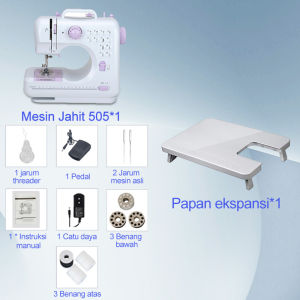 Elegan Home Mesin Jahit Mini Portable 705A/ 12 Jenis Pola Jahitan / Lampu Malam Rapi & Kokoh