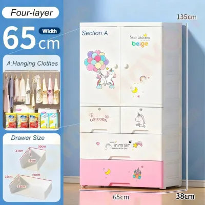Wardrobe Cabinet Cabinet Baby Wardrobe Cute Cartoon Kids Wardrobe Cabinet With Lock kids Wardrobe Clothes With Hanging
