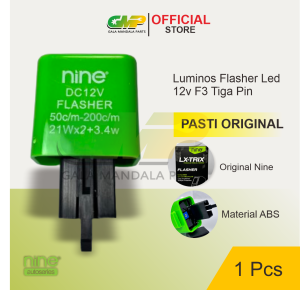 Flasher Sen LED Nine F3 Stelan Kedip Cepat Lambat Flaser Lampu 3 Pin Motor