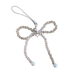 Mobile Phone Chain Anti-Lost Soft Rope Strap Lanyard Bead Bowknot Star Phone Case Key Chain Bag Pendant Accessory
