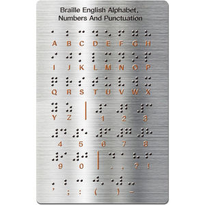 <Gk> Bảng chữ cái Braille với dấu chấm câu kỹ thuật số lồi Braille Learning for Beginners Giáo dục Blind Boy Helper