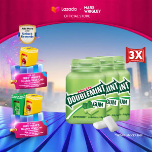 [Bundle of 3] Doublemint Peppermint Bottle Gum / Chewing