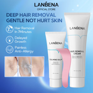 LANBENA Hair Removal Cream & Aloe Vera Repair Lotion After Hair Removal Gentle hair loss No stimulation Deep Moisturizing Body Care Natural Extracts 2Pcs