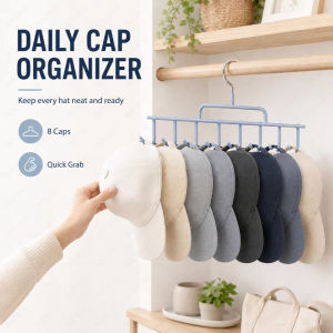 Baseball Hat Rack Underwear Scarf Storage Rack with 8 Hook Household Save Space Hanging Rack for Wardrobe Storage