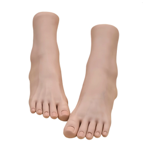 2Pcs Realistic TPE Feet Models Designed For Shoe Sock Showcase Nail Design Training And Artistic Presentations