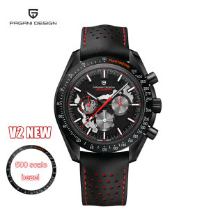 PAGANI DESIGN New Moon Quartz Men Watch Japan VK63 Chronograph Skeleton Sports Stainless Steel AR Sapphire Glass Watch For Men PD-1779