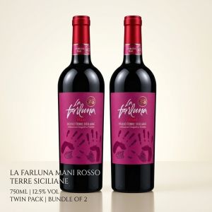 [TWIN PACK]LA FARLUNA MANI ROSSO TERRE SICILIANE 750ML 12.5%Vol  Bundle of 2 Promotion