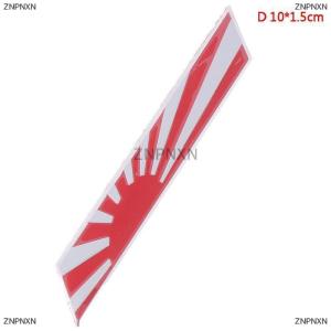 [COD] ZNPNXN 1PC ญี่ปุ่นธงโลโก้สัญลักษณ์โลหะผสมป้ายรถตกแต่งรถจักรยานยนต์สติกเกอร์