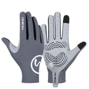 FEELINGS Touch Screen Long Full Fingers Breathable Anti-slip Women Men Bicycle Gloves Red Cycling Gloves Outdoor