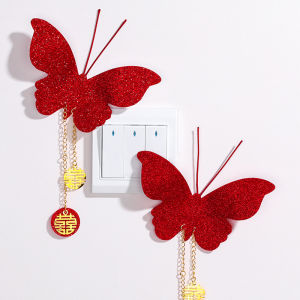 Đôi Bươm Bướm Trang Trí Công Tắc Đèn Ngủ Giỏ Quà Phụ Kiện Phòng Ngủ Đám Cưới Đám Hỏi