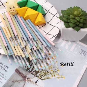 NOVELTY Press Gel Pen Bullet Head (Black Ink) 0.5mm 1pc | Gel Pen Tekan Kepala Peluru Student School Office Stationery Goodies Supply Black Ink Pen Refill Quick Dry Smooth signature Wholesales Sekolah Budak Kanak Murid Borong Murah 中性笔 水笔 文具 批发