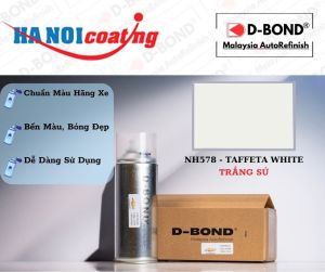 Sơn Xịt Xóa Vết Xước Ô TÔ HONDA CITY Màu TRẮNG SỨ Code NH578 - TAFFETA WHITE Chính Hãng D-BOND Chất Lượng Cao