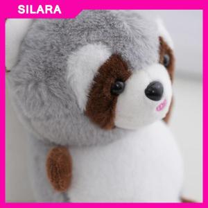 SILARA ของขวัญตกแต่งกระเป๋าเป้สะพายหลังรูปตัวการ์ตูนตุ๊กตาแรคคูนหางยาวจี้ของเล่นพวงกุญแจกระเป๋าเป้สะพายหลังพวงกุญแจ