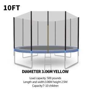 Safety Belt Trampoline Diameter 306CM-Indoor/Outdoor Children Adult Trampoline Sports Fitness Trampo