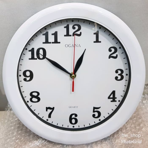 Jam Dinding Putih Polos Diameter 30 Cm – Jam OGANA / Jam Dinding BESAR Jam Dinding Quartz Hiasan Dinding