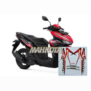 STRIPING STICKER LIS LES POLET Honda Vario CBS 125 2024 hitam merah list motor standar kualitas termurah